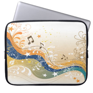 Abstract Music Background Laptop Sleeve