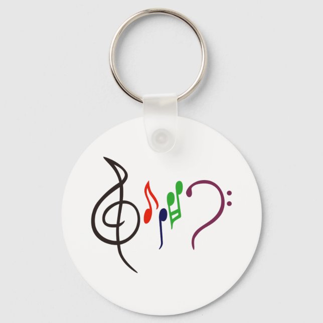 Abstract Music Logo Key Ring (Front)