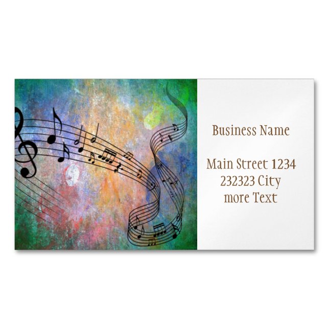 abstract music magnetic business card (Front)