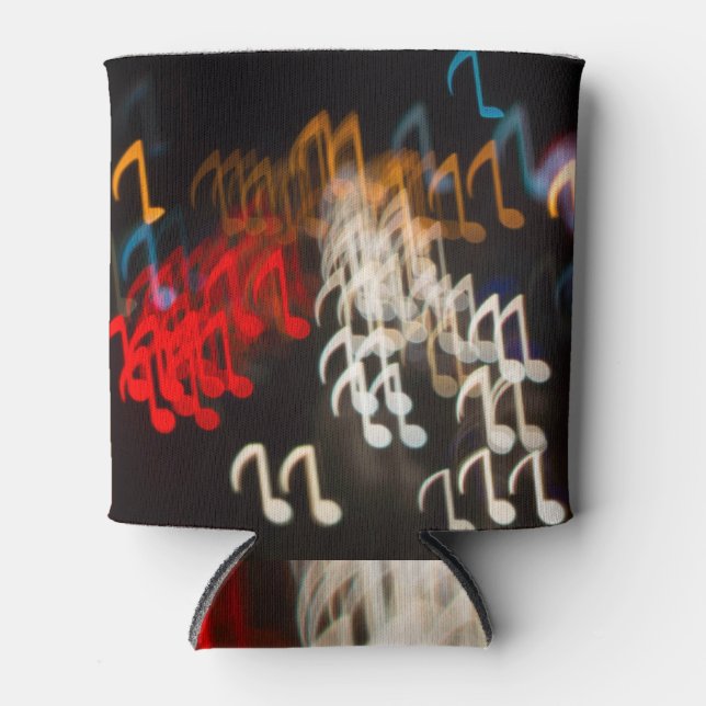 Abstract music notes: lights bokeh background can cooler (Front)