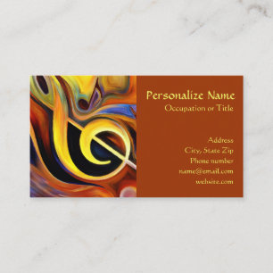 Abstract Music Notes Musician Business Card