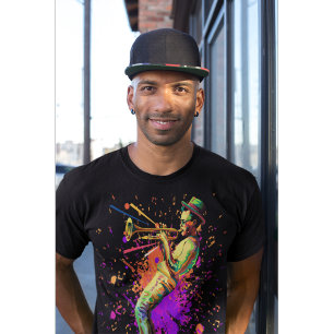 Abstract Musician Playing Trumpet T-Shirt