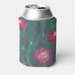 Abstract muted red roses can cooler