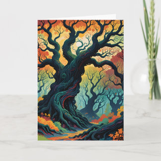 Abstract Mystical Trees Card