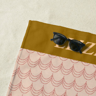Abstract Named Faux Chandelier Patrern Beach Towel