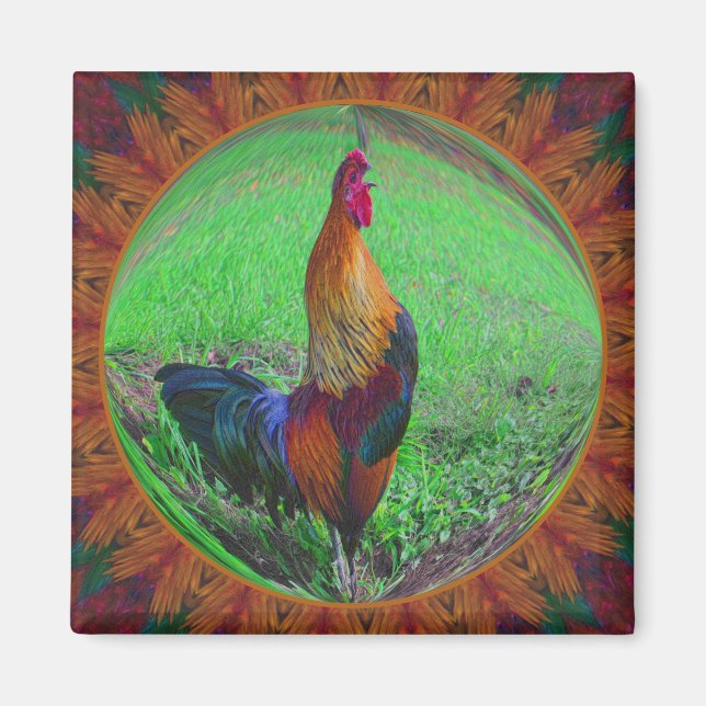 Abstract Nature Art Frame Create Your Own Photo Magnet (Front)