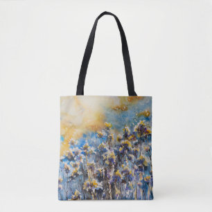 Abstract nature background with floral motifs.Pict Tote Bag