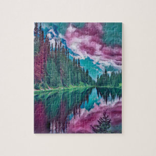 Abstract Nature Forest Wilderness Landscape Jigsaw Puzzle