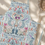 Abstract Nature Illustrated All-over Pattern Apron<br><div class="desc">Unique, abstract nature pattern apron. This hand-illustrated pattern is a predominently gray-blue color. Pink ladybugs and orange leaves combine with darker blue outlines to create a whimsical, symmetrical design taken from nature. The design repeats in a large, half-drop pattern. The neck strap and ties are also gray-blue. There is no...</div>