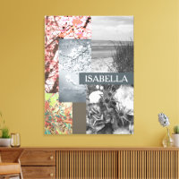 Abstract Nature in Collage Custom Name and Text