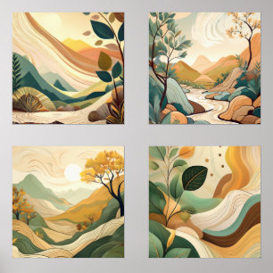 Abstract Nature Landscape Art.