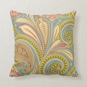 Abstract Nature Paisley Cushion