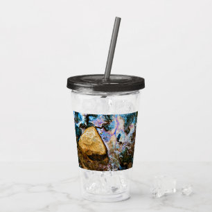 abstract nature still water acrylic tumbler