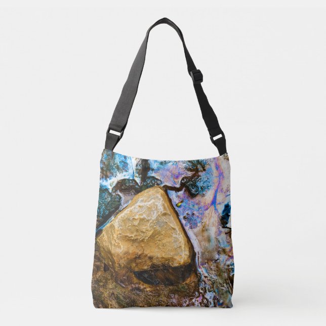 abstract nature still water crossbody bag (Front)