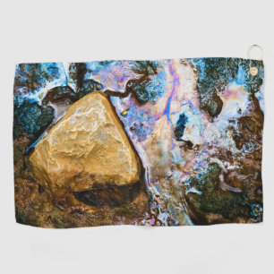abstract nature still water golf towel