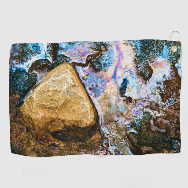 abstract nature still water golf towel (Horizontal)