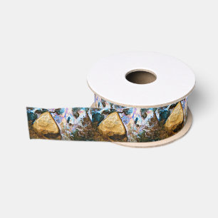 abstract nature still water grosgrain ribbon