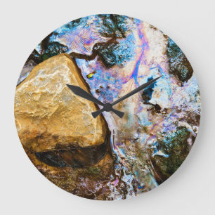 abstract nature still water large clock