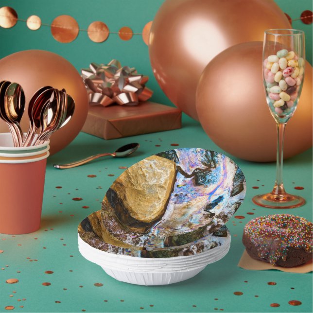 abstract nature still water paper bowls plate (Multi)