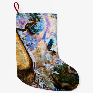 abstract nature still water small christmas stocking