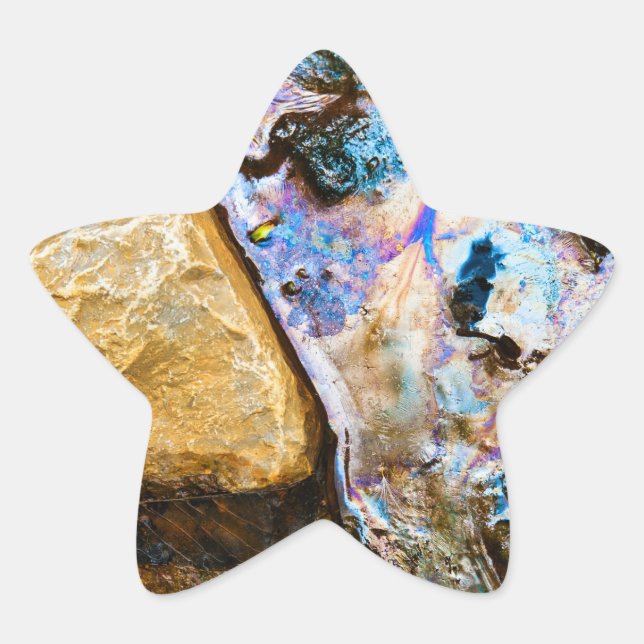 abstract nature still water star sticker (Front)