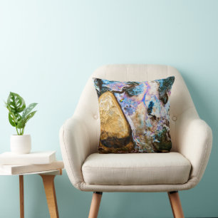 abstract nature still water throw pillow