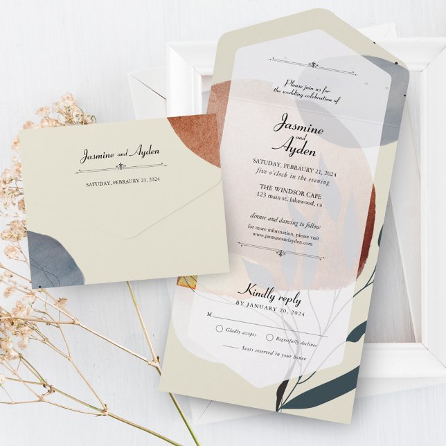 Abstract Nature Sunrise All In One Invitation (Creator Uploaded)