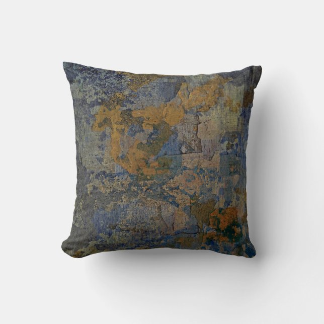 Abstract Navy and Rust Throw Pillows (Front)