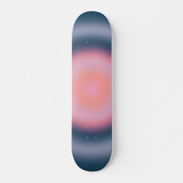 Abstract Navy Blue Gradient Skateboard (Front)