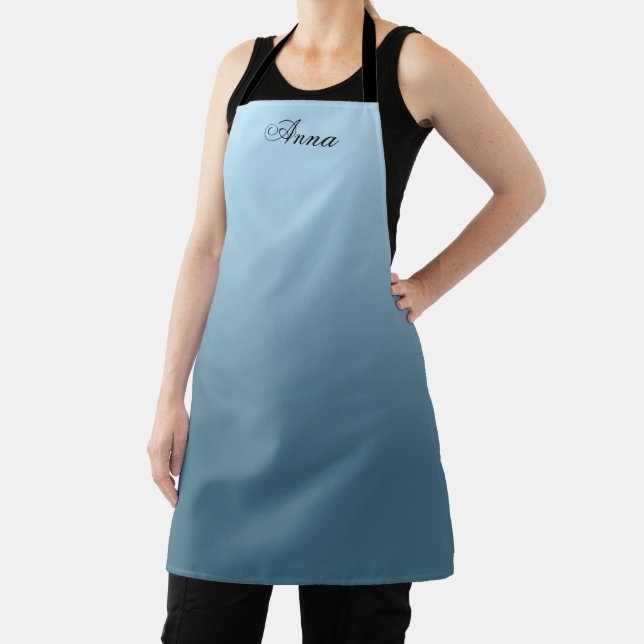 Abstract navy marine blue pure colour trend modern apron (Insitu)