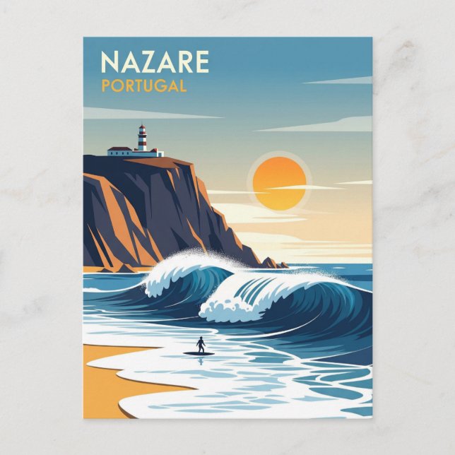 Abstract Nazare Portugal Postcard (Front)