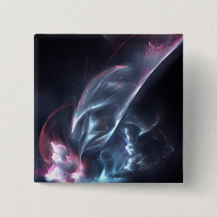 Abstract Nebula Blue and Purple 15 Cm Square Badge