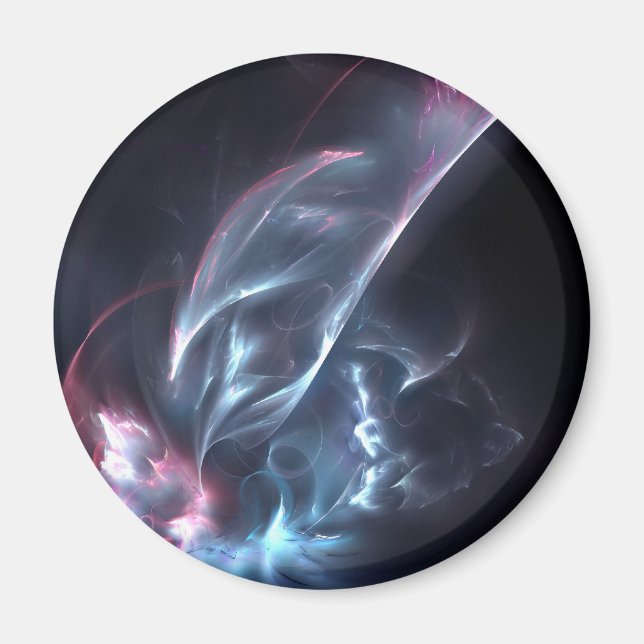 Abstract Nebula Blue and Purple Magnet (Front)