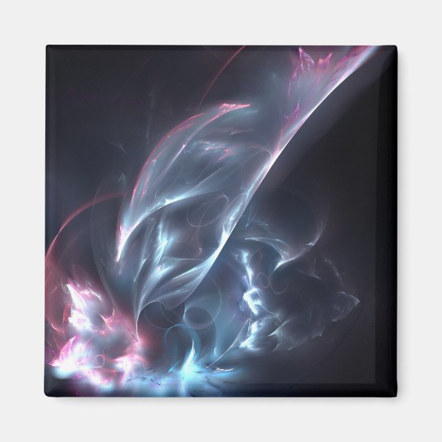 Abstract Nebula Blue and Purple Magnet (Front)