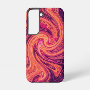 Abstract Nebula Sunset Orange Samsung Cases
