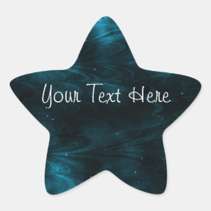 Abstract Nebula Texture - Blue Star Sticker