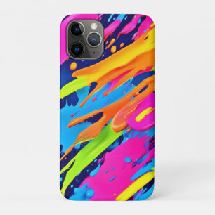 Abstract Neon Brushstrokes Splash Art Case-Mate iPhone Case