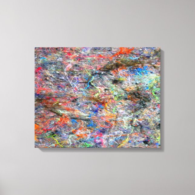 Abstract Neon Colours Art Splatter Gallery  Canvas Print (Front)