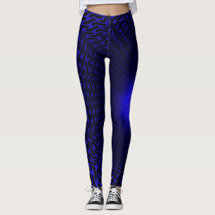 Abstract Neon Light Geometric Starry Design Leggings