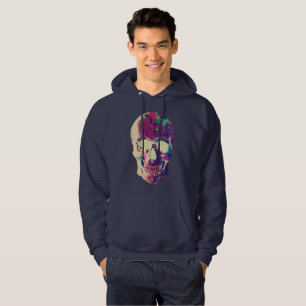 Abstract Neon Skull: Vibrant Chaos Hoodie