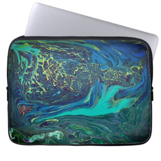 Abstract Neoprene Laptop Sleeve "Flow Lake"
