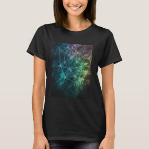 Abstract Network Lines Futuristic Art T-Shirt