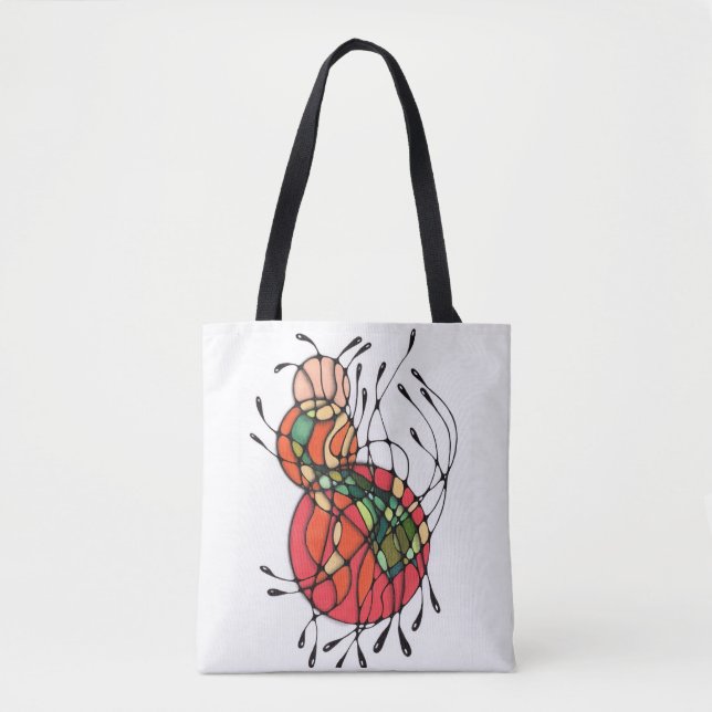 Abstract Neurographic Art Colourful Tote Bag (Front)