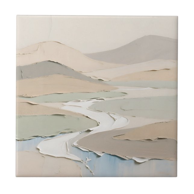Abstract Neutral Landscape Tile (Front)