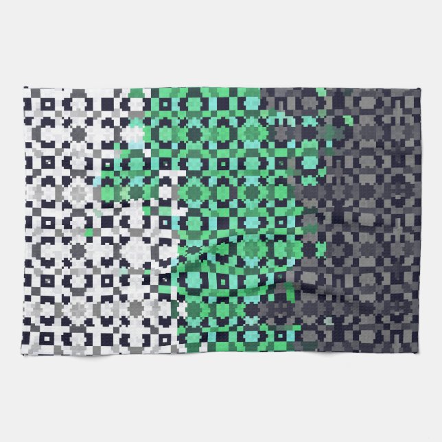Abstract Neutrois Pride Flag   Tea Towel (Horizontal)
