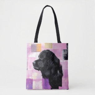 Abstract Newfie Tote Bag