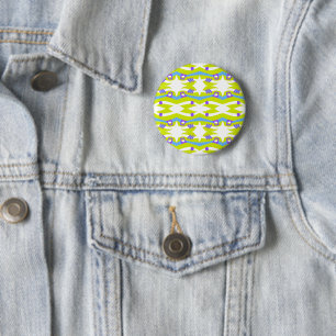 Abstract Noah's Ark Green Purple Blue 6 Cm Round Badge