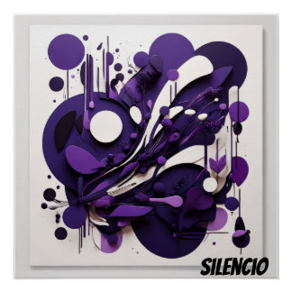 Abstract Nocturnal Art Natural Silence Poster