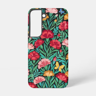 Abstract Nordic Floral Butterflies Samsung Cases