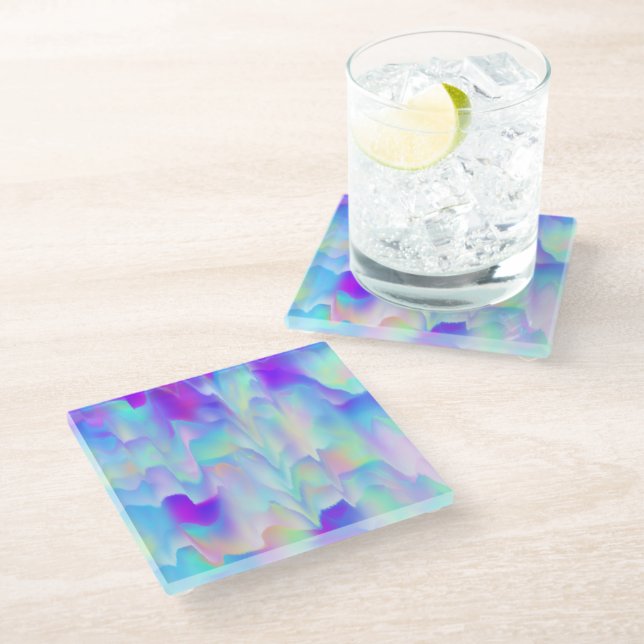 Abstract Northern Lights Coasters (Angled)